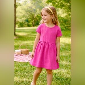 Hanna Andersson Cotton Insect Shield® dress in Barbie Pink, 6-7, MSRP $49